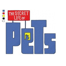 Logo The Secret Life of Pets Embroidery Design